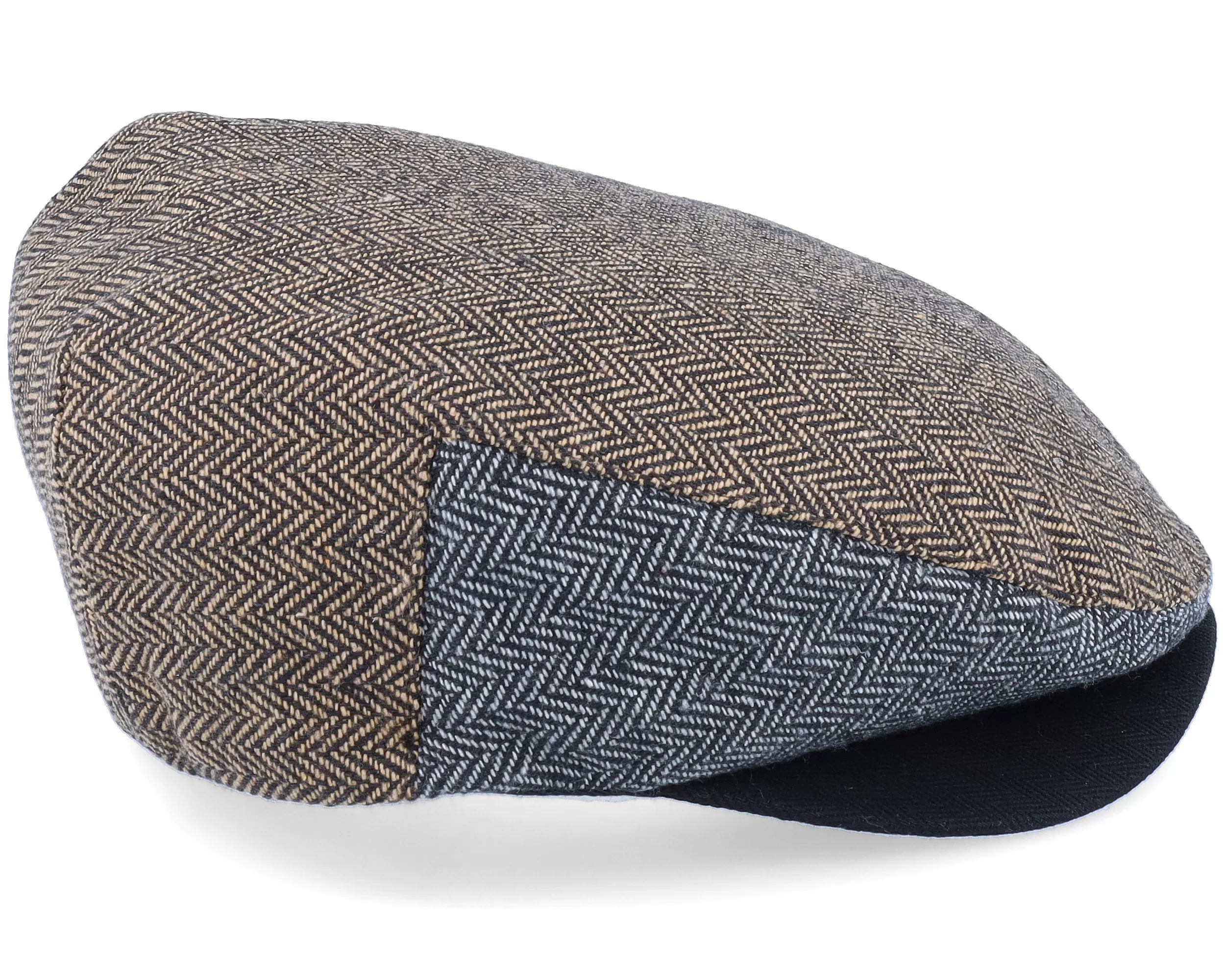 Hooligan Baggy Brown/Grey Flat Cap - Brixton 3 Hooligan Baggy Brown/Grey Flat Cap - Brixton - Image 3
