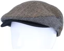 Hooligan Baggy Brown/Grey Flat Cap - Brixton 10 Hooligan Baggy Brown/Grey Flat Cap - Brixton -Fashion Hat Online 888588643402 5