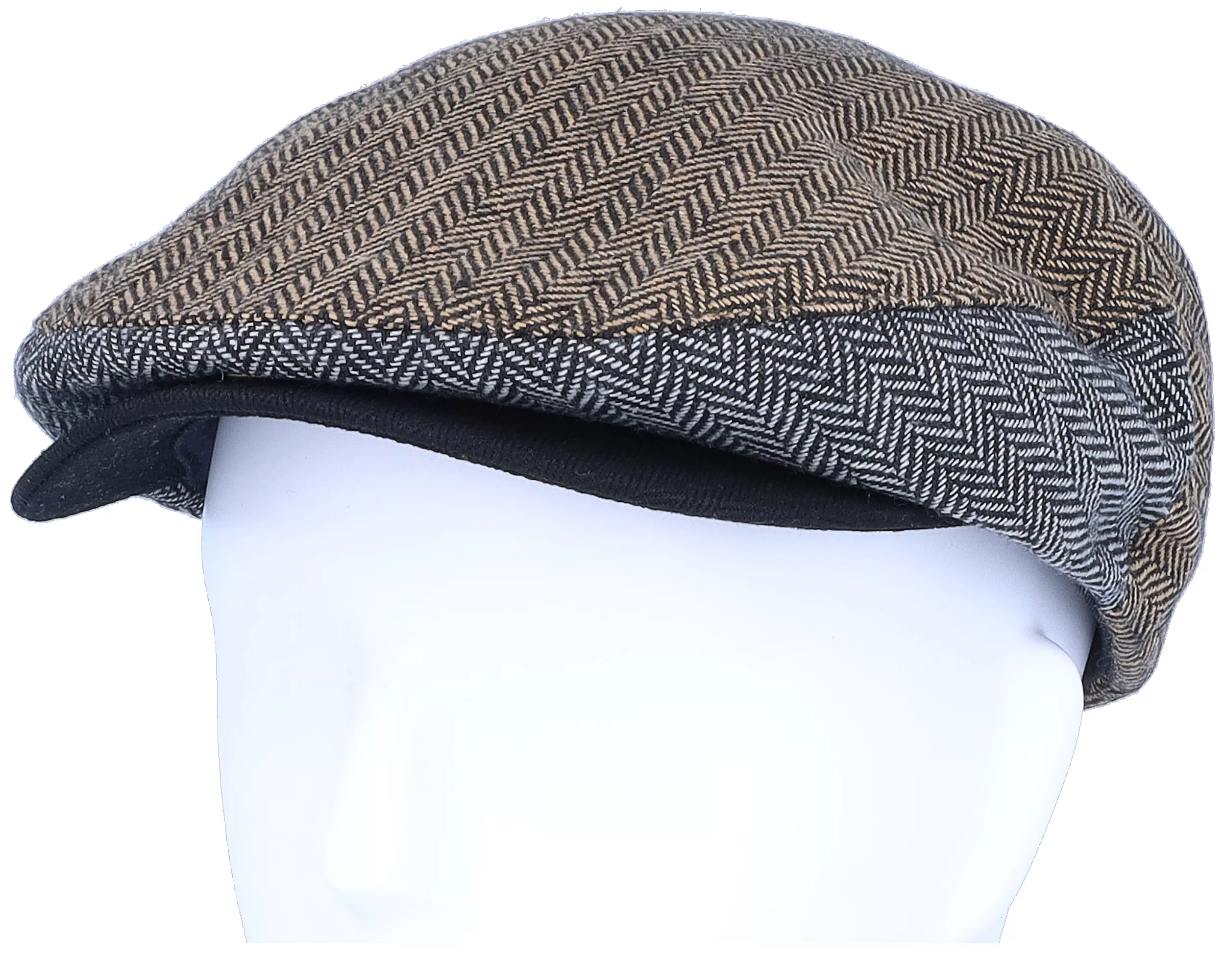 Hooligan Baggy Brown/Grey Flat Cap - Brixton 5 Hooligan Baggy Brown/Grey Flat Cap - Brixton - Image 5