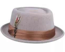 Hatstore Exclusive X Kaliffa Stou Heather Naturalt Fedora - Brixton -Fashion Hat Online 888588665350 2
