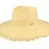 Jo Frayed Fedora Honey Straw Hat - Brixton