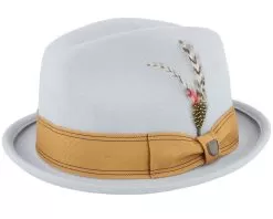 Gain Haze Grey Fedora - Brixton