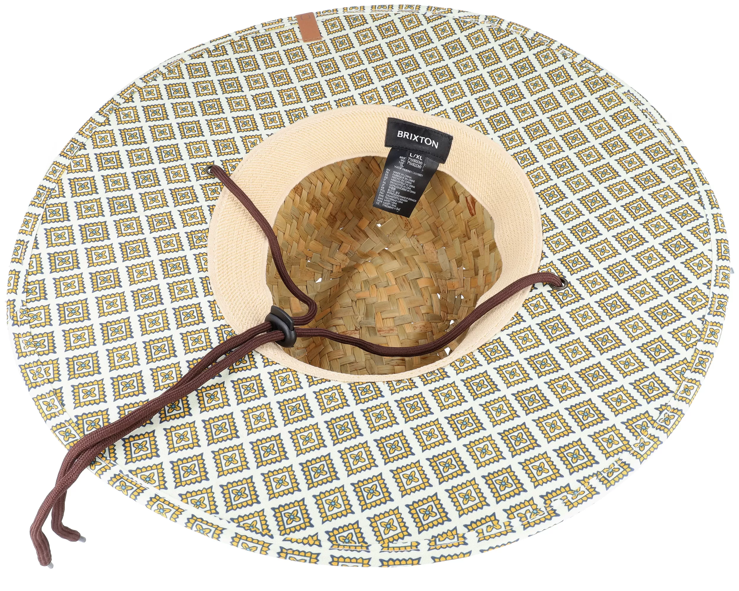 Messer Wide Brim Sun Hat Tan Straw Hat - Brixton 4 Messer Wide Brim Sun Hat Tan Straw Hat - Brixton - Image 4