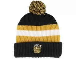 Kit Pom Beanie Black/Off White/Bright Gold Pom - Brixton
