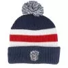 Kit Beanie Washed Navy/White/Red Pom - Brixton