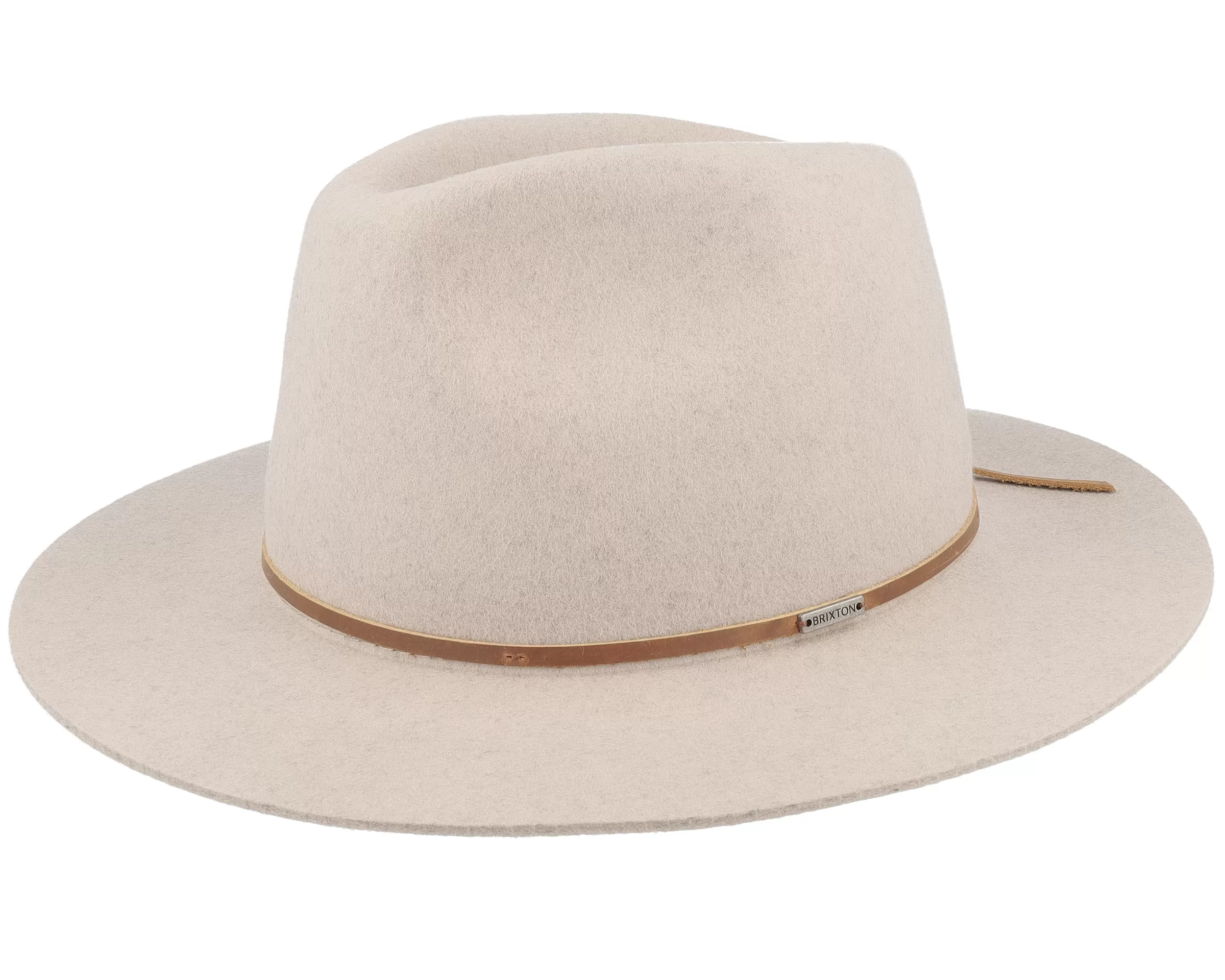 Wesley Heather Stone Fedora - Brixton 1 Wesley Heather Stone Fedora - Brixton