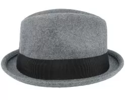 Gain Dark Heather Grey Fedora - Brixton -Fashion Hat Online 888588795545 3