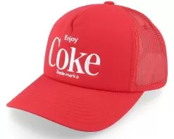 Coca-cola Enjoy Medium Profile Hat Coke Red Trucker - Brixton
