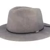 Wesley Grey Worn Wash Fedora - Brixton