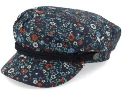 Fiddler Cap Washed Navy Floral Vega Cap - Brixton
