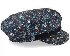 Fiddler Cap Washed Navy Floral Vega Cap - Brixton -Fashion Hat Online 888588826379 3
