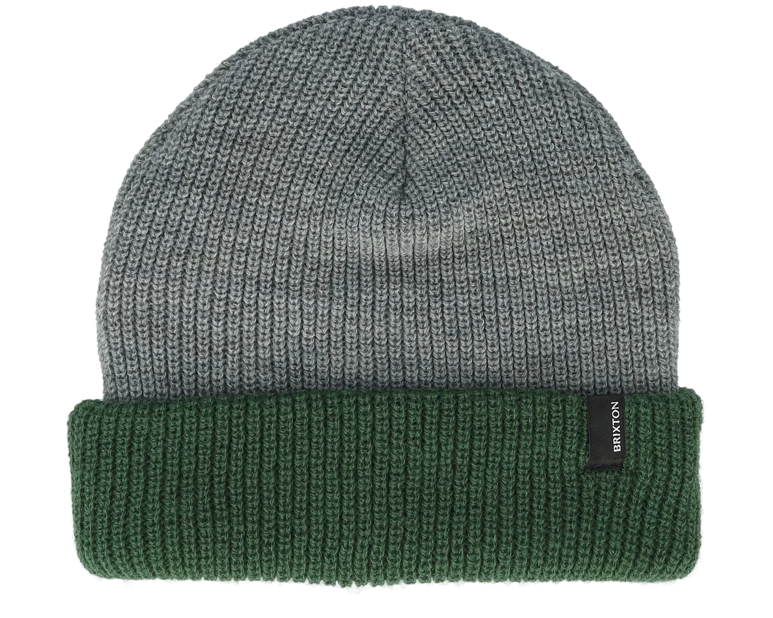 Heist Beanie Grey/Green Cuff - Brixton 1 Heist Beanie Grey/Green Cuff - Brixton