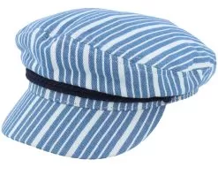 Fiddler Cap Denim Stripe Vega Cap - Brixton