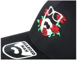 Rose Logo Black Flexfit - Bearded Man 9 Rose Logo Black Flexfit - Bearded Man -Fashion Hat Online HS1010927 2 5