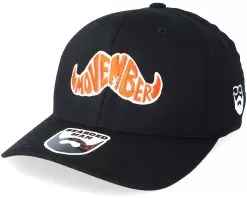 Movember Typo Black Flexfit - Bearded Man