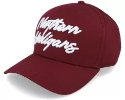 The Script Cap Maroon Adjustable - Northern Hooligans