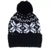 Fair Isle Snowstar® Beanie Black/White Pom - Beechfield