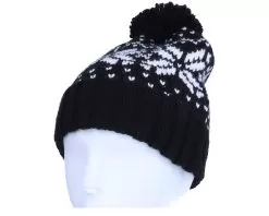 Fair Isle Snowstar® Beanie Black/White Pom - Beechfield -Fashion Hat Online HS2124752 3