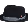 Maleo Wool Black Fedora - Mayser
