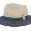 Mathis Paperbr Beige/navy Straw Hat - Mayser
