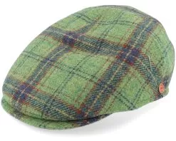 Sidney Plus Shetland Ear Flap Green Flat Cap - Mayser
