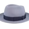 Pearl Wool Felt Grey Fedora - Borsalino