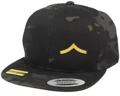 Private Insignia Side Panel Multicam Black Snapback - Army Head
