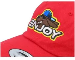 Enjoy Red Dad Cap Adjustable - Iconic -Fashion Hat Online OB1001626 5
