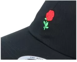 Tiny Red Rose Black Dad Cap - Iconic 10 Tiny Red Rose Black Dad Cap - Iconic -Fashion Hat Online OB1001660 5