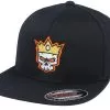 Skull Crown Flat Brim Black Fitted - Iconic