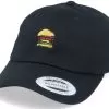 Tasty Burger Organic Dad Cap Black Adjustable - Iconic
