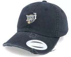 Cat Cigar Ripped Black Dad Cap - Abducted