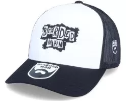 British Punk Logo Black/White/Black Trucker - Bearded Man