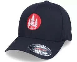 Red Pine Tree Logo Black Flexfit - Iconic