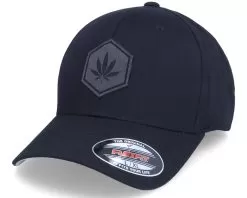 Charcoal Hemp Marijuana Patch Black Flexfit - Iconic