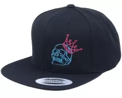 Neon Summer Skull Crown Black Snapback - Iconic