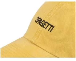 Spagetti Washed Mustard Dad Cap - Iconic 11 Spagetti Washed Mustard Dad Cap - Iconic -Fashion Hat Online OB1004358 6