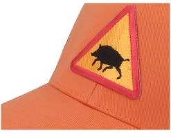 Wild Boar Patch Patch Orange Flexfit - Hunter -Fashion Hat Online OB3000386 1 6