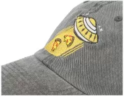 Abducted Pizza Washed Black Dad Cap - Abducted -Fashion Hat Online OB3001005 6