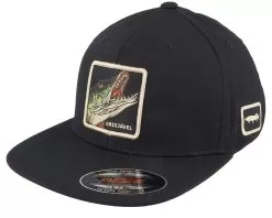 Grisjävel Flat Brim Black Fitted Flexfit - Skillfish