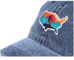 America Wanderlust Snow Washed Blue Denim Dad Cap - Wild Spirit -Fashion Hat Online OB3001466 6
