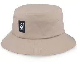 Bm Logo Blk Woven Khaki Bucket - Bearded Man