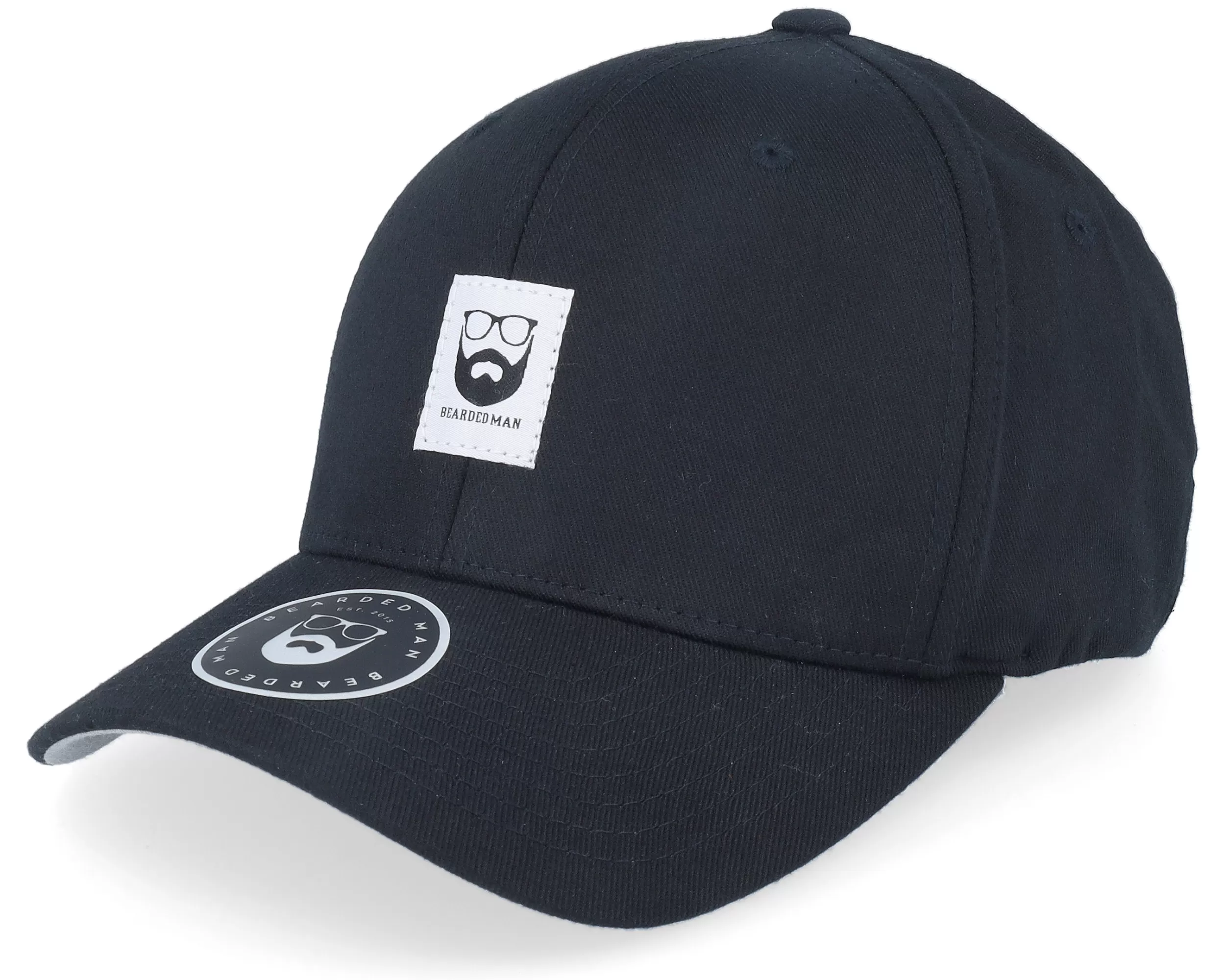 Bm Logo Wh Woven Black Flexfit - Bearded Man 1 Bm Logo Wh Woven Black Flexfit - Bearded Man