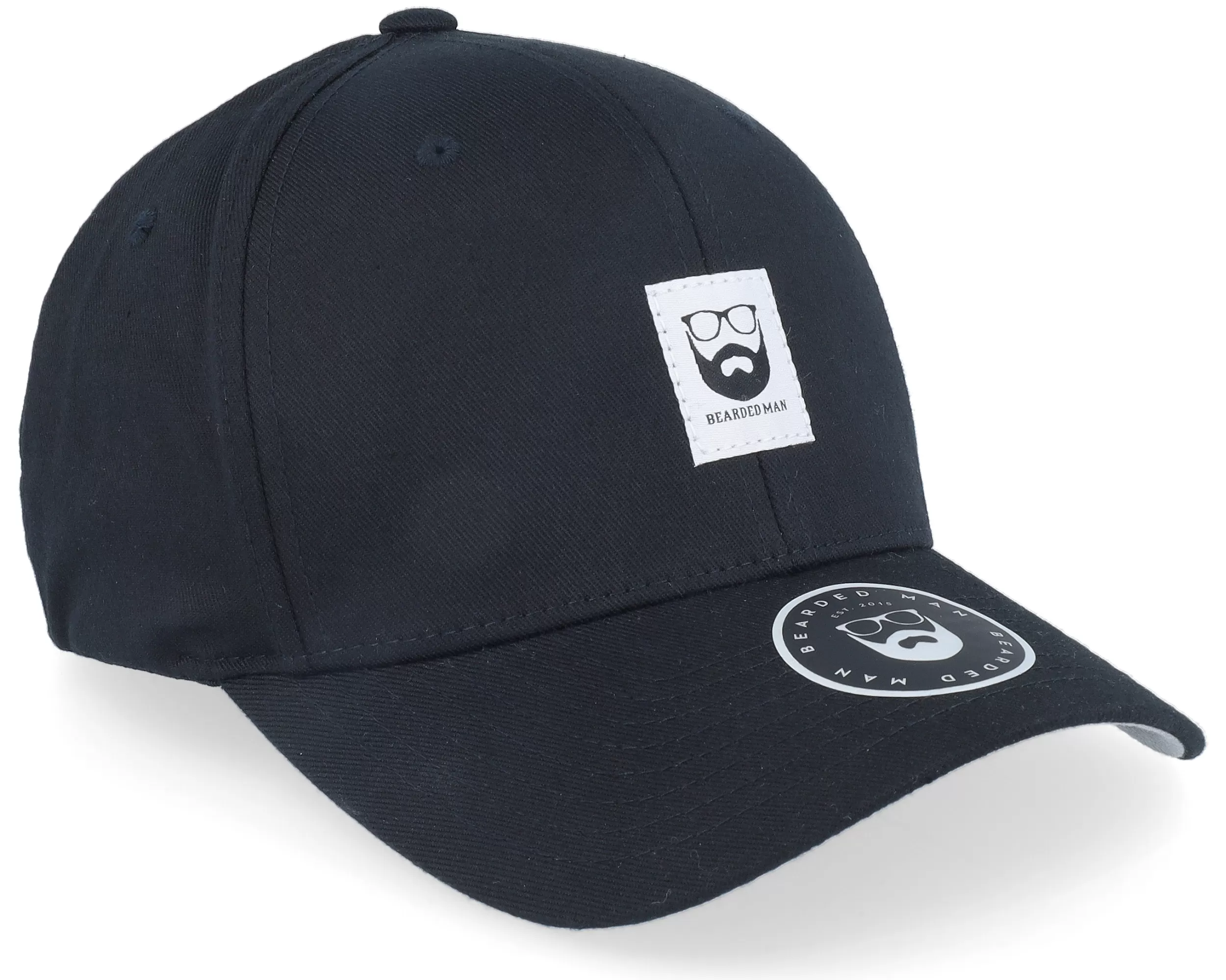 Bm Logo Wh Woven Black Flexfit - Bearded Man 2 Bm Logo Wh Woven Black Flexfit - Bearded Man - Image 2