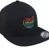 Love Freely Rainbow Logo Black Flat Brim Fitted - Fair