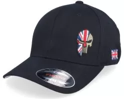 Uk Army Skull Black Wooly Combed Flexfit - Army Head
