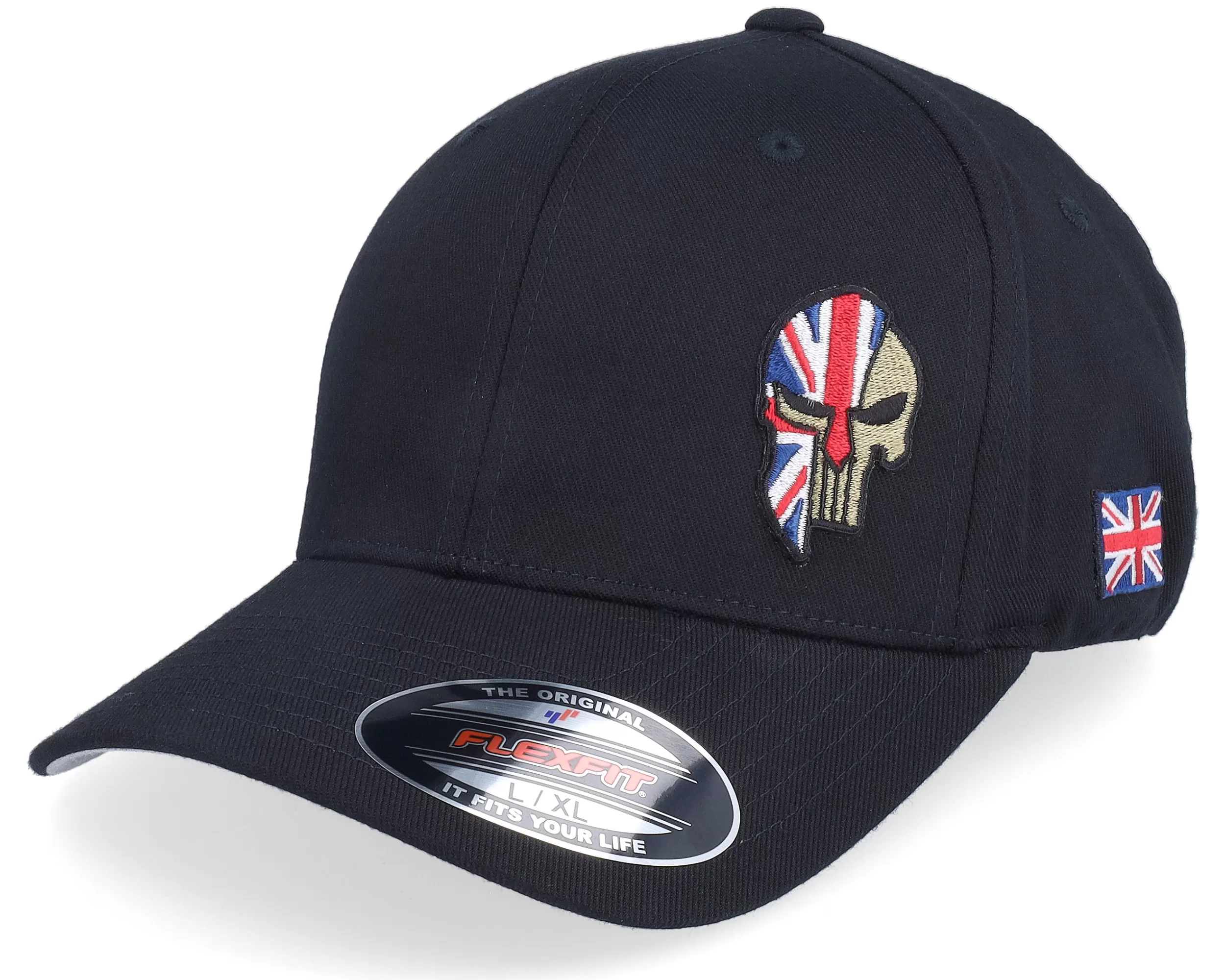 Uk Army Skull Black Wooly Combed Flexfit - Army Head 1 Uk Army Skull Black Wooly Combed Flexfit - Army Head
