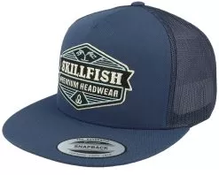Jetstream Logo Classic Navy A-frame Trucker - Skillfish