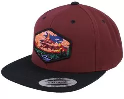 Vulcano Maroon Black Snapback - Wild Spirit
